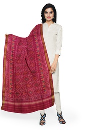 [GGCSIPSD131] Handloom Single Ikat Patola Silk Dupatta