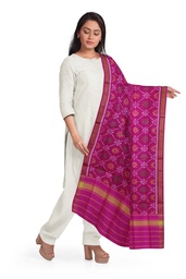 [GGCSIPSD133] Handloom Single Ikat Patola Silk Dupatta