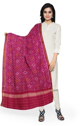 [GGCSIPSD134] Handloom Single Ikat Patola Silk Dupatta