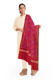 [GGCSIPSD140] Handloom Single Ikat Patola Silk Dupatta