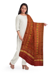 [GGCSIPSD150] Handloom Single Ikat Patola Silk Dupatta
