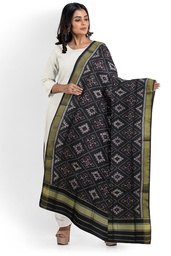 [GGCSIPSD151] Handloom Single Ikat Patola Silk Dupatta
