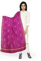 [GGCSIPSD153] Handloom Single Ikat Patola Silk Dupatta