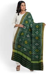 [GGCSIPSD158] Handloom Single Ikat Patola Silk Dupatta