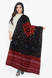 [GGCBWMS10] Handwoven Bandhani Woolen Shawl With Mirror Work