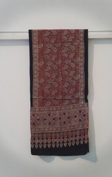 [GGCASM11] Ajrakh Hand Block Print Mashru Stole
