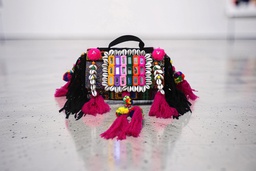 [GGCBBB13] Handcrafted Banjara Boho Embroidered Shell &amp; Tassel Sling Bag