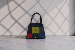 Handcrafted Mashru Tote Bag with Mirror Work