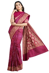 [GGCHGSBS18] Hand Dyed Georgette Bandhani Saree