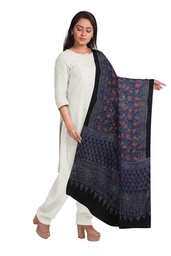 Ajrakh Hand Block Print Modal Silk Dupatta