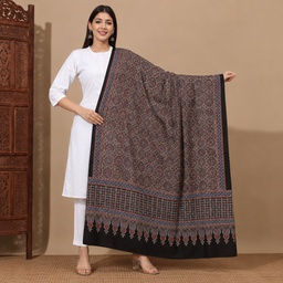Ajrakh Hand Block Print Modal Silk Dupatta