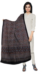 [GGMAMD20] Ajrakh Hand Block Print Modal Silk Dupatta