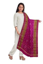 [GGCSIPSD164] Handloom Single Ikat Patola Silk Dupatta