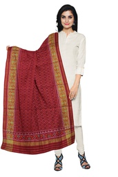 [GGCSIPSD167] Handloom Single Ikat Patola Silk Dupatta