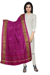 [GGCSIPSD171] Handloom Single Ikat Patola Silk Dupatta