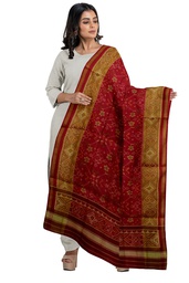 [GGCSIPSD178] Handloom Single Ikat Patola Silk Dupatta