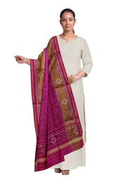 [GGCSIPSD181] Handloom Single Ikat Patola Silk Dupatta
