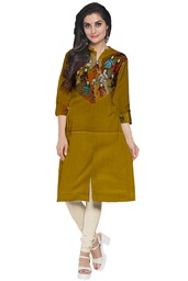 [GGCHAWKM02] Handcrafted Applique Work Cotton Kurti Material