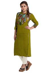 [GGCHAWKM04] Handcrafted Applique Work Cotton Kurti Material