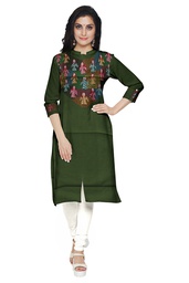 [GGCHAWKM05] Handcrafted Applique Work Cotton Kurti Material