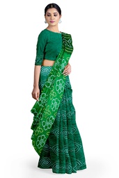 [GGCHGSBS23] Hand Dyed Gaji Silk Bandhani Saree