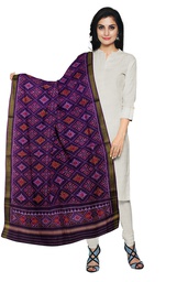 [GGCSIPSD187] Handloom Single Ikat Patola Silk Dupatta