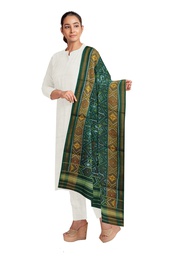 [GGCSIPSD204] Handloom Single Ikat Patola Silk Dupatta