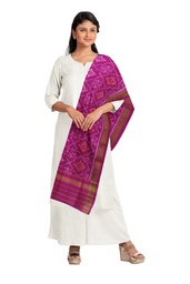 [GGCSIPSD205] Handloom Single Ikat Patola Silk Dupatta