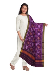 [GGCSIPSD206] Handloom Single Ikat Patola Silk Dupatta