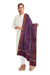 [GGCSIPSD215] Handloom Single Ikat Patola Silk Dupatta