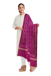 [GGCSIPSD219] Handloom Single Ikat Patola Silk Dupatta