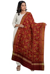 [GGCSIPSD222] Handloom Single Ikat Patola Silk Dupatta