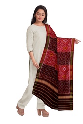 [GGCSIPSD228] Handloom Single Ikat Patola Silk Dupatta