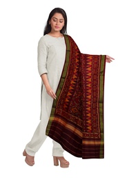 [GGCSIPSD232] Handloom Single Ikat Patola Silk Dupatta