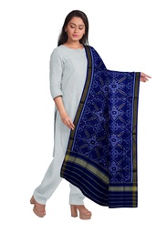 [GGCSIPSD234] Handloom Single Ikat Patola Silk Dupatta