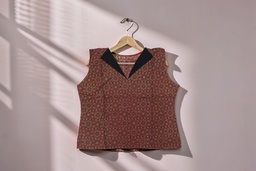 Ajrakh Hand Block Printed Cotton Crop Top