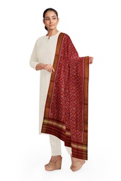 [GGCSIPSD240] Handloom Single Ikat Patola Silk Dupatta