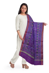[GGCSIPSD245] Handloom Single Ikat Patola Silk Dupatta