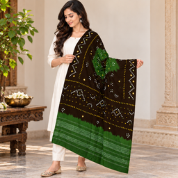 [GGCHWBS02] Handcrafted Bandhani Woolen Shawl