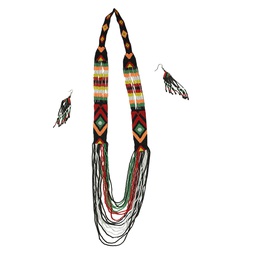 [GSHHDCL143] Handmade Multicolor Beaded Multi-Strand Necklace Set