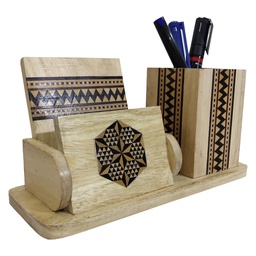 [GSHHDCL444] Handmade Sadeli Work Wooden Pen stand