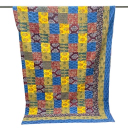 [GGCMCDPQ05] Multicolour Cotton Handmade Patchwork Quilt